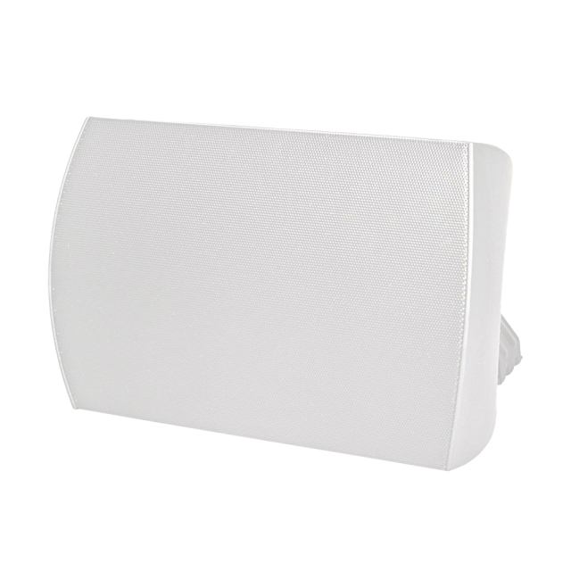 5.25" White Surface Mount Speaker, Front Angle View